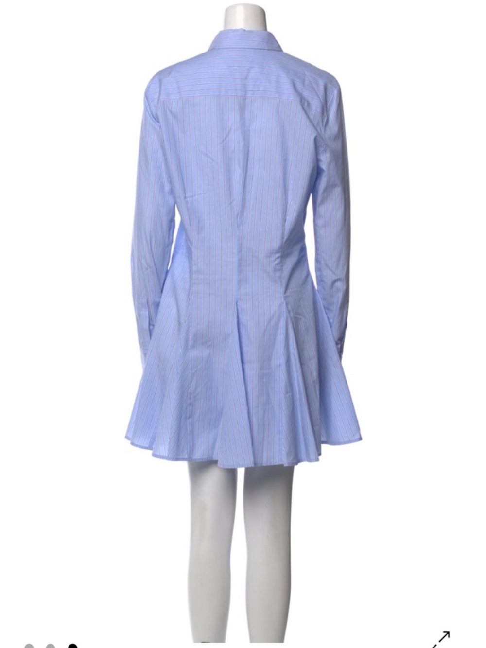 NWT Generation Love Light Blue Pinstripe Button-Front Shirt Dress - Picture 4 of 7